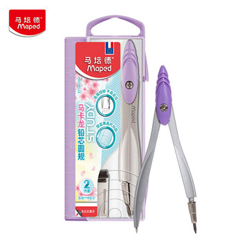 马培德(Maped)马卡龙经典绘图圆规 初高中考试圆规 学生制图绘图学习工具 199597CH 紫色【铅芯款/2件套】 马培德(Maped)马卡龙经典绘图圆规 初高中考试圆规 学生制图绘图学习工具 199597CH 紫色【铅芯款/2件套】