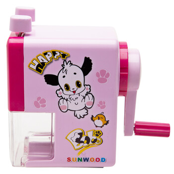 三木（SUNWOOD）卡通手摇削铅笔机/削笔机/削笔器/学生卷笔刀/转笔刀/铅笔刀 粉色 5128