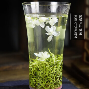 八窨飘雪茶叶茉莉花茶 特级2025新茶可冷泡花草茶四川花毛峰散装125克罐装 八窨飘雪茶叶茉莉花茶 特级2025新茶可冷泡花草茶四川花毛峰散装125克罐装
