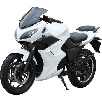 摩托车踏板摩托车趴赛电动大跑车公路赛电瓶车大型男女款电摩 白色