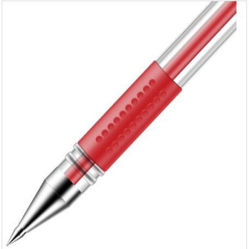 得力（deli） 6600中性笔0.5mm 子弹头0.5mm经济版红色中性笔 12支/1盒装