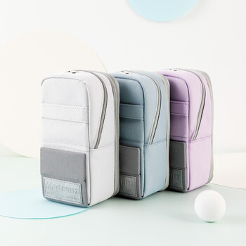 国誉(KOKUYO)【热门商品】学生文具袋手机站立式涤纶笔袋 浅灰 大号90*75(+20)*175mm WSG-PC173LM 国誉(KOKUYO)【热门商品】学生文具袋手机站立式涤纶笔袋 浅灰 大号90*75(+20)*175mm WSG-PC173LM