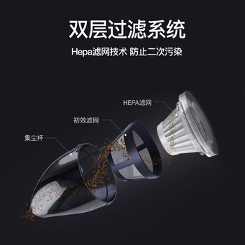 摩飞电器（Morphyrichards）车载吸尘器 5500Pa大吸力 长效续航 杀菌除菌 手持便携桌面小型臭氧除味净化器 MR3936 铁灰色