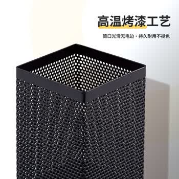 齐心（COMIX）笔筒 金属网格 办公用品工具黑色B2003