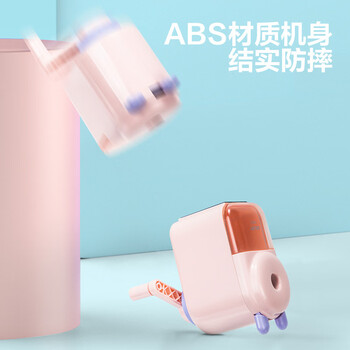 得力大口径粗铅笔卷笔刀儿童小学生专用削笔刀转笔刀学生铅笔刀 0642S蓝 2个装