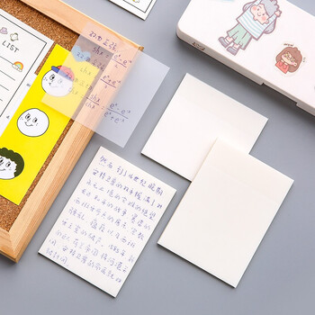 誉禾透明便利贴标签贴学生可撕便签贴留言记事贴分类标记贴防水手帐贴n次贴便签纸2本装 5188