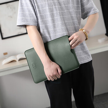 BUBM笔记本电脑内胆包适用苹果macbook pro13.3英寸保护套微软surface por7保护套 暗夜绿