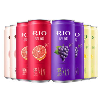 锐澳（RIO）洋酒 预调 鸡尾酒 果酒 微醺系列 3度 330ml*8罐（4种口味）