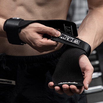 LAC硬拉助力带健身手套男引体向上单杠哑铃握力带运动护腕防滑一双装