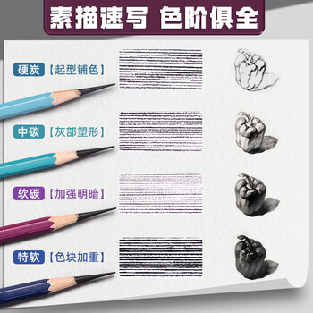 瑞萌特138哑光铅笔2b美术生专用亚光铅笔软中硬素描笔艺考绘画2b速写铅笔瑞蒙特速描铅笔碳铅笔美术写生