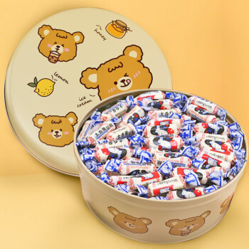 奶糖礼盒罐装送男生女生闺蜜生日礼物高颜值万圣节糖果喜糖 可爱熊