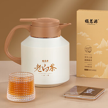 福茗源正宗福鼎白茶寿眉240g 2016年原料老白茶叶礼盒配茶壶端午节礼盒