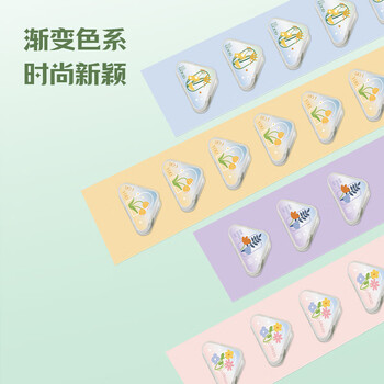 得力（deli）(deli)4只卡通三角夹 30页小号边角夹 学生票夹 资料文件收纳 防翘边防卷边 混色 4只/卡 TP532