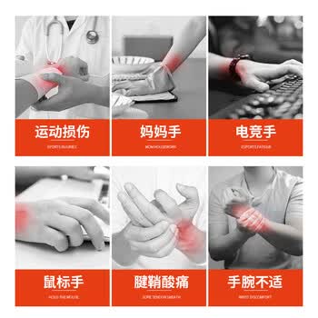 PROIRON普力艾护腕 腱鞘炎专用护手腕防扭伤关节固定加压护具 黑色一对装