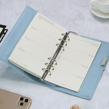 Filofax记事本英国进口高档手帐本简约软皮面活页笔记本礼盒装domino系列A6淡蓝色022578 Filofax记事本英国进口高档手帐本简约软皮面活页笔记本礼盒装domino系列A6淡蓝色022578