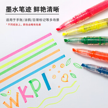 斑马牌 (ZEBRA)透芯直液荧光笔 SPARKY系列单色划线记号笔 彩色手账笔学生标重点记笔 WKP1 粉色