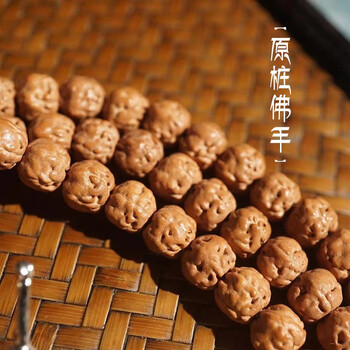 108颗矮桩原籽五爪金龙佛手小金刚菩提子头挑印尼手串7mm