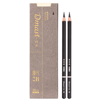 得力（deli）丹途哑光铅笔2B(10支/盒)专业绘画手绘素描彩绘软款画画RK2-2B女孩儿童