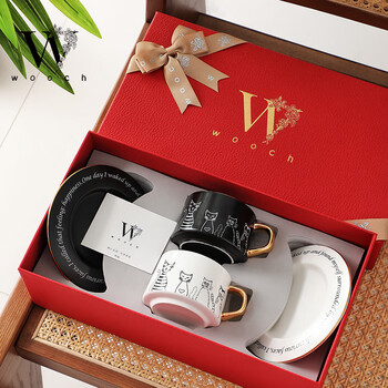 物取(WOOCH)高颜值可爱猫咪咖啡杯碟礼盒套装新家礼物新婚伴手礼情侣杯子送人 物取(WOOCH)高颜值可爱猫咪咖啡杯碟礼盒套装新家礼物新婚伴手礼情侣杯子送人