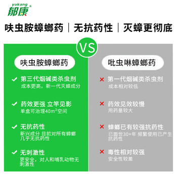 郁康蟑螂药全窝室内端呋虫胺12粒*3盒灭蟑螂贴胶饵除杀驱蟑螂克星家用