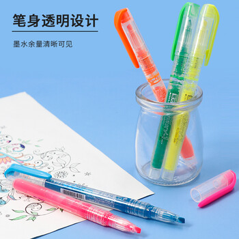 斑马牌 (ZEBRA)透芯直液荧光笔 SPARKY系列单色划线记号笔 彩色手账笔学生标重点记笔 WKP1 橙色