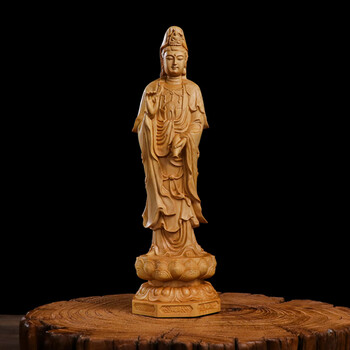黄杨木观音像图片- 京东