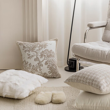 艾薇抱枕套 沙发抱枕靠垫套床头靠枕套45*45cm油画森林