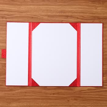 泰档荣誉证书A4欧式证书三折页  【荣誉证书】红色2套