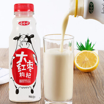 娃哈哈 大红枣枸杞酸奶 450ml 瓶装 早餐营养饮品 【大红枣枸杞酸奶
