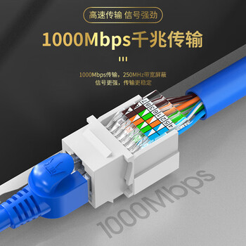 万级 六类网线插座 二位双口千兆网络面板 86型网络+电视家装宽带墙壁装修面板 1-145086白