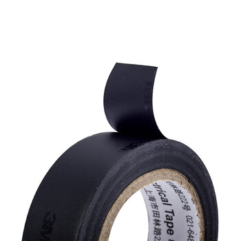 3M电工绝缘胶带汽修线束胶带家装无铅耐磨防潮 黑色 十卷装 1500#