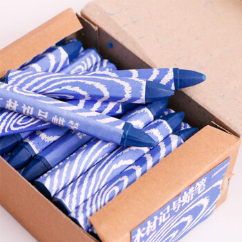 senmu木材蜡笔石材粗糙面记号蜡笔轮胎大蜡笔工业油蜡笔木材蜡笔蓝色