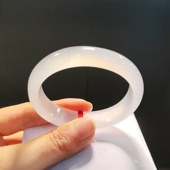 kulv缅甸翡翠冰种白月光天然a货女款少女单色贵妃玉镯送女朋友送 看