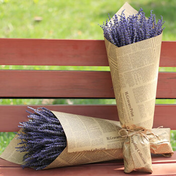 默然诺尔b薰衣草干花花束真花客厅装饰插花摆件干花卧室餐桌摆设一斤