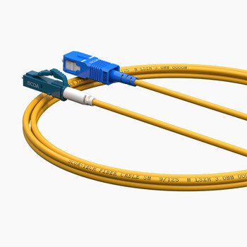 数康（SCOA）电信级光纤跳线LC-SC(UPC) 0.5米 单模单芯OS2小方头转大方头Φ3.0跳纤光纤线尾纤S-1LC-SC-S0.5