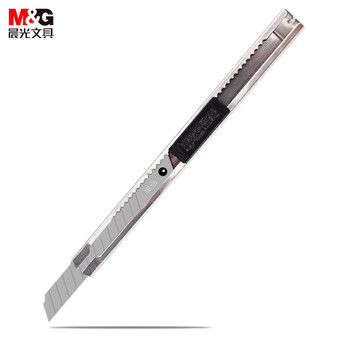 晨光（M&G）9mm金属小号美工刀裁纸刀壁纸刀办公用品小刀单把装颜色随机ASS91314 1把