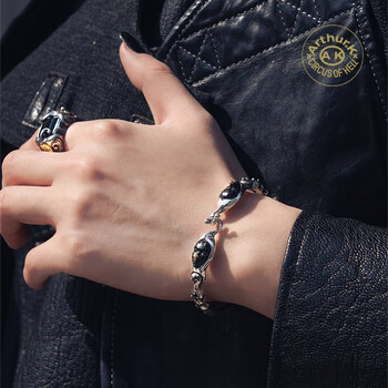 arthurkcircusofhellallison日本925银面具小丑双面者银手镯