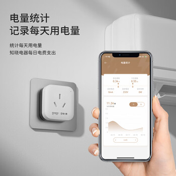 gosund智能插座 语音控制 已接入米家APP 16A电量统计插头 热水器/电暖器定时开关 过载保护 自动断电CP2