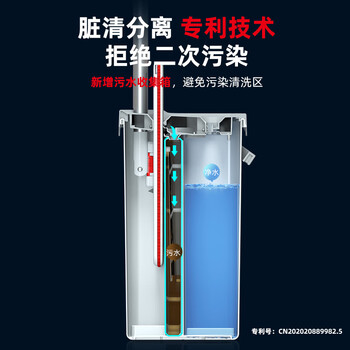 好媳妇平板拖把35cm2个拖布 家用一拖净刮刮桶免手洗吸水拖布懒人神器