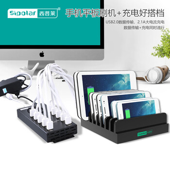 西普莱（SIPOLAR）usb分线器usb2.0集线器多接口集线器hub带电源 A -400 10口 单口2.1A 1.4米数据线