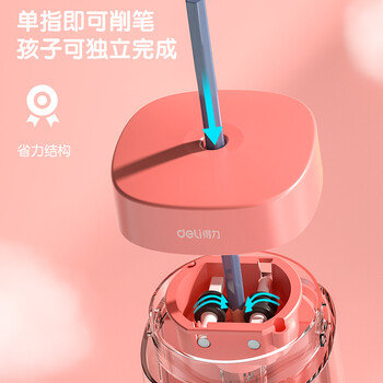 得力(deli)电动卷笔刀 刀芯升级 省力耐用 多功能削笔机/削笔器削笔刀儿童学生文具考试开学生日礼物复古红 得力(deli)电动卷笔刀 刀芯升级 省力耐用 多功能削笔机/削笔器削笔刀儿童学生文具考试开学生日礼物复古红