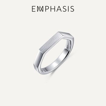 EMPHASIS艾斐诗M「冠」系列白18k金素圈钻石戒指93005R 白18k金 13圈