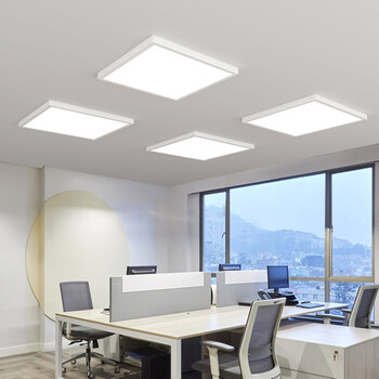 朗帝斯 明装面板灯办公灯简约现代超薄长条灯办公室走廊过道吸顶平板