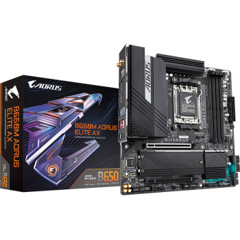 技嘉（GIGABYTE）小雕WIFI B650M AORUS ELITE AX WIFI6主板DDR5支持AMD CPU AM5 7950X3D/7900X3D/7800X3D