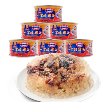 上海梅林八宝饭罐头豆沙糯米饭即食方便350g6罐