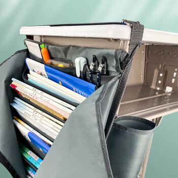 金得利10层12格课桌挂书袋收纳袋书桌挂袋大容量桌边书袋侧面收纳袋初中高中生书挂袋收纳神器灰色DC1926 金得利10层12格课桌挂书袋收纳袋书桌挂袋大容量桌边书袋侧面收纳袋初中高中生书挂袋收纳神器灰色DC1926