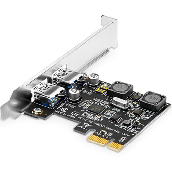 MOGEPCIE转2口USB3.0扩展卡PCI-E转USB 3.2 Gen1转接卡独立供电台式机 MC2012