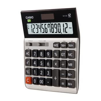 卡西欧（CASIO）DH-120 时尚宽屏幕台式会计财务计算器12位数太阳能电子商务型办公计算机