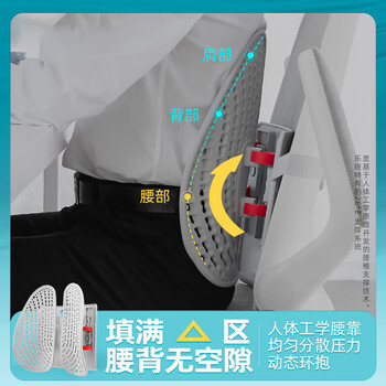 乐班人体工学腰靠垫腰靠腰托背靠 办公室腰部靠垫 清凉款 乐班人体工学腰靠垫腰靠腰托背靠 办公室腰部靠垫 清凉款