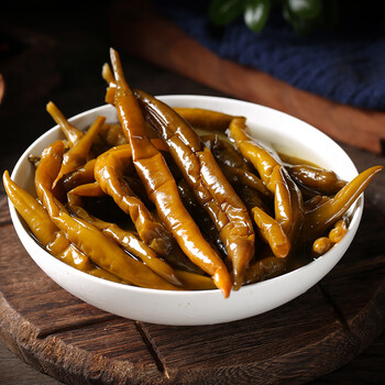 晨臻湖南特色老坛子酸辣椒农家自制腌制咸菜腌辣椒预制菜可即食1000g